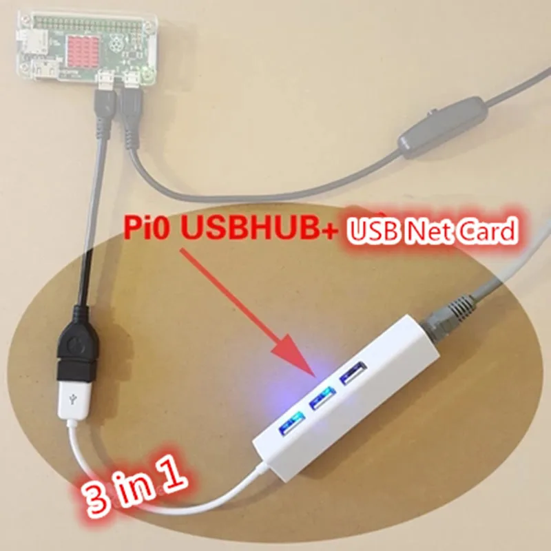 Elecrow Raspberry Pi аксессуар три Порты и разъёмы USB Hub с Ethernet для Raspberry Pi Zero Ethernet DIY Kit Электронные Бесплатная доставка