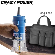 CRAZY POWER 500W Durable Small Copper Motor Carving Machine Woodworking Electric Tools Handle DIY Edge Trimming