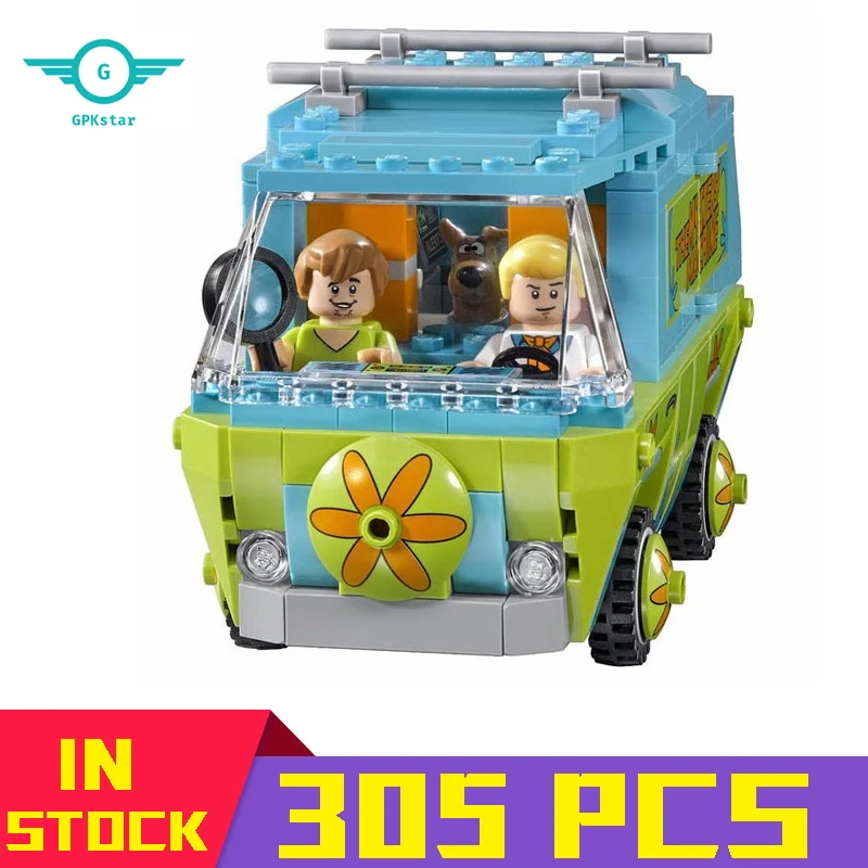 305 шт. The Mystery Machine автобус мультфильм собака фильм серии строительные блоки