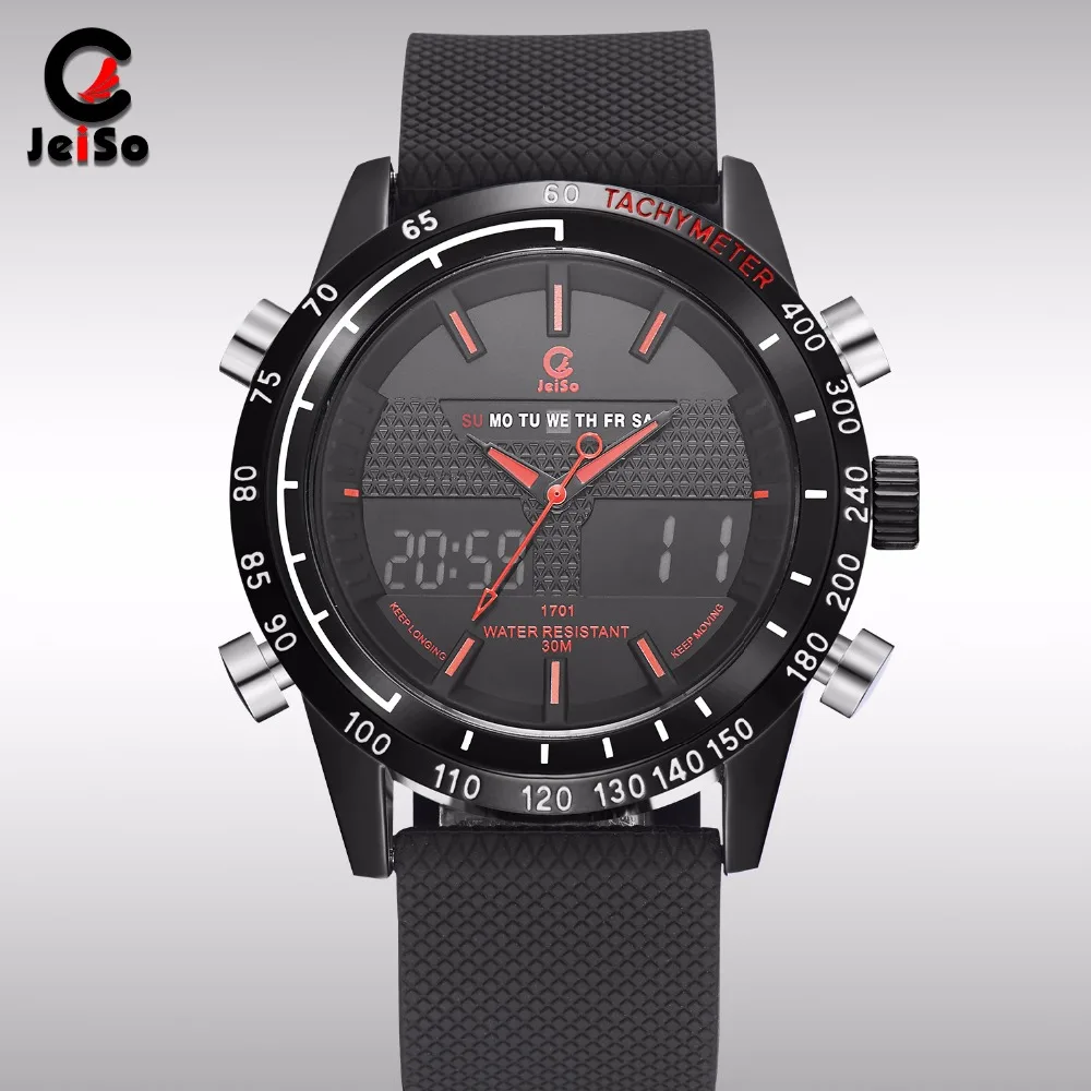 

Table multi-function electronic waterproof sports LED quartz double movement of a generation on behalf of the fast sell through