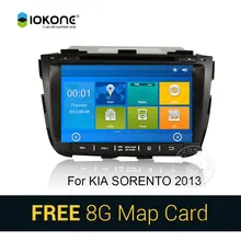 IOKONE 8″ Car DVD Video Player GPS navi Stereo multimedia for Kia Sorento 2013 With Bluetooth phone SWC Touch screen 8G card