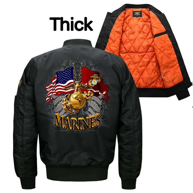 

2018 Autumn Winter Casual Men Pilot Jacket Air Force One MA1 Mens Bomber Jackets Baseball Uniform Parka Coat Streetwear Big Size