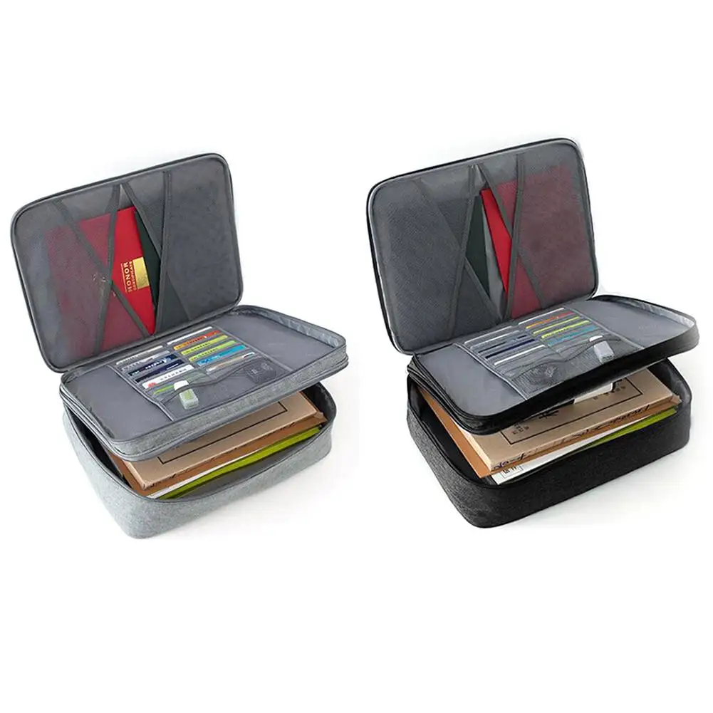 

Document Storage Bag New Family Large Capacity File Bill Account Passport Double-layer Document Sorting Bag For Home