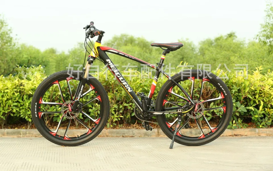 Excellent 2016 The New 26-Inch Mountain Bike Magnesium Alloy One Piece Ten Spokes Wheel Compatible 8/9/10 Speed Cassette Sprockets 15