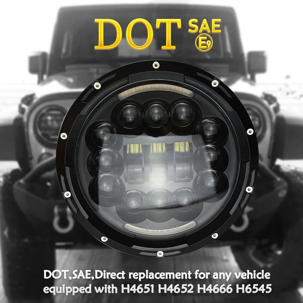 6D 7inch LED Headlight 135W DRL Angle Eye Hi Low Daytime Running Turn Signal Light Led Headlamp 12V for Jeep Wrangler Lada Niva 6D 7inch LED Headlight 135W DRL Angle Eye Hi Low Daytime Running Turn Signal Light Led Headlamp 12V for Jeep Wrangler Lada Niva