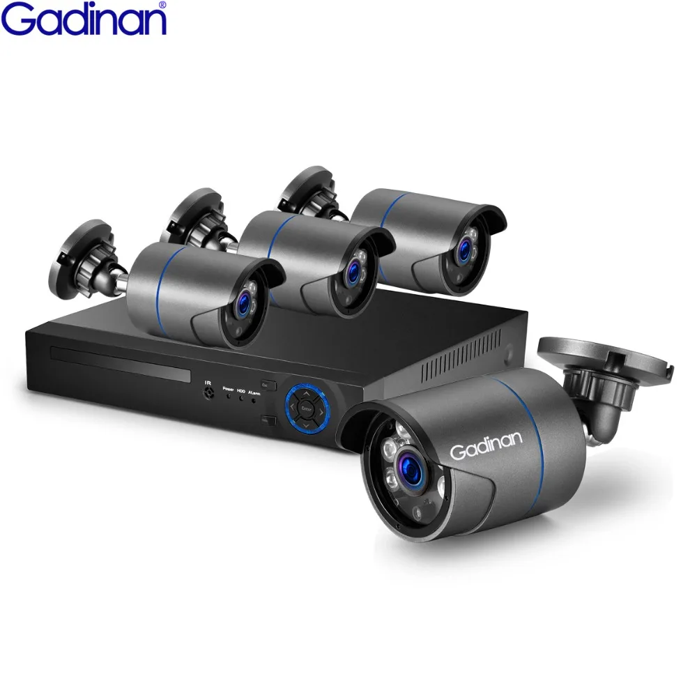 

GADINAN H.265 4MP 2560*1440P CCTV System 4CH POE NVR Kit Outdoor IP66 4MP IP Camera Video Security Surveillance Set P2P Onvif