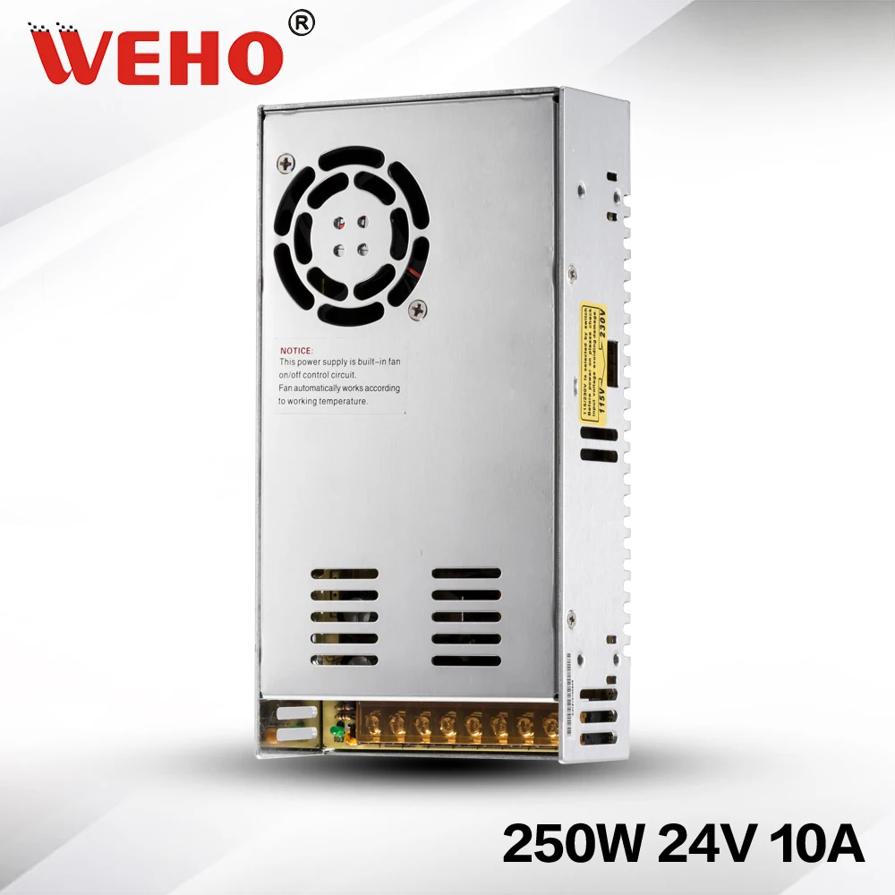 

(S-250-24) Cooling Fan 250W 24v power supply 10A 250W 24v switching power supply