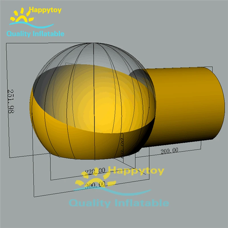 

White pvc inflatable bubble tent inflatable transparent tent outdoor for hotel with tunnel tents for camping