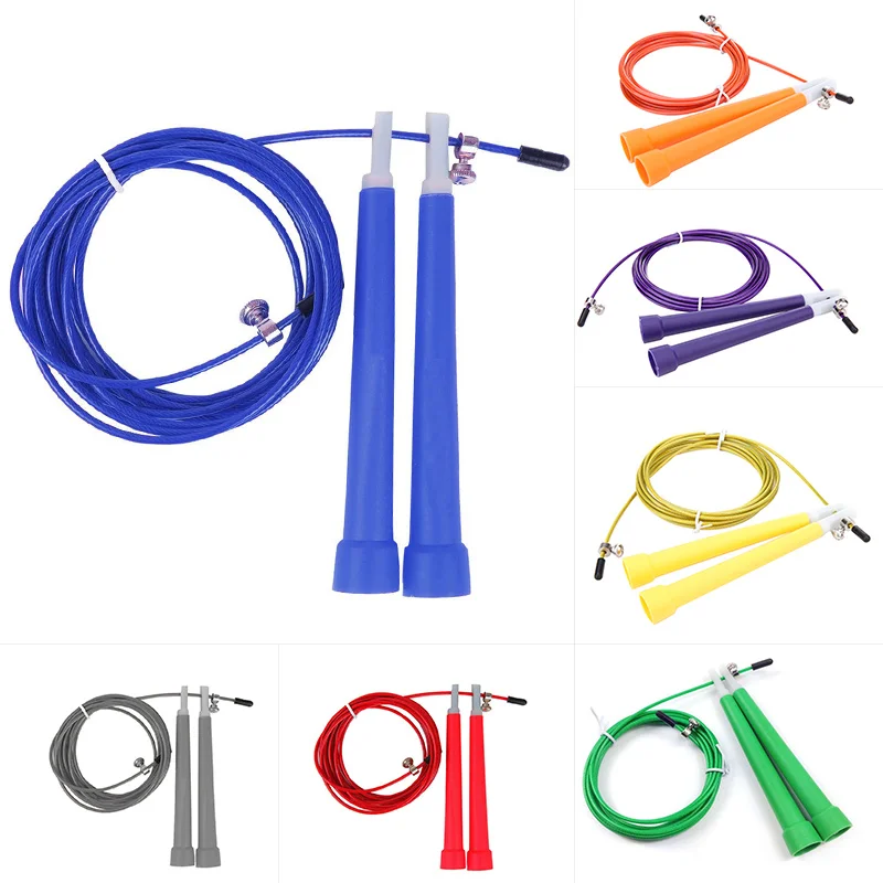 

Forfar 3.0M Jump Skipping Ropes Cable Steel Adjustable Fast Speed Jump Ropes Training Boxing Sports Exercises Crossfit 7 colors