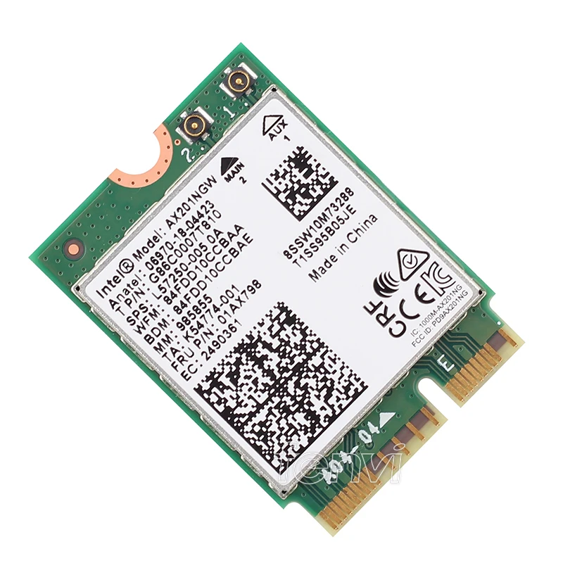 Двухдиапазонный 2400 Мбит/с беспроводной Intel Wi-Fi 6 AX201 Bluetooth 5,0 NGFF ключ E CNVi Wifi карта AX201NGW 2,4 ГГц/5 ГГц 802.11ac/ax