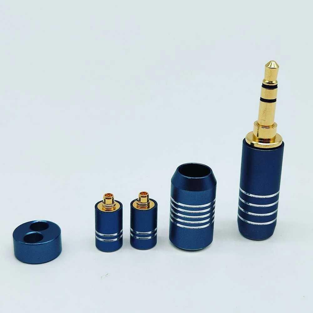 

HPHF DIY Earphone Cable Accessories Set 3.5mm Gold Plated MMCX Interface Jack Pin Splitter Slider Kit for SH535 WESTONE W60 W80