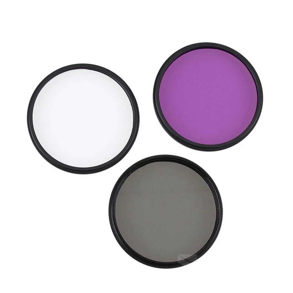 3in1 49mm UV FLD CPL Circular polarizer Lens Filter kit For Sony NEX F3
