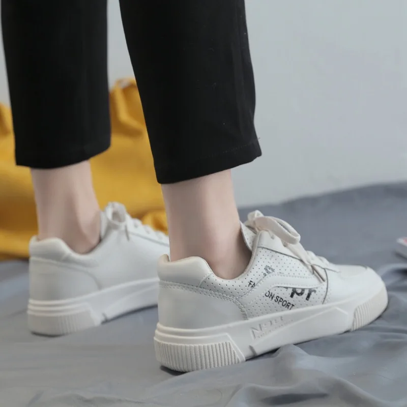 2019 Новинка Весна и лето tenis feminino белые туфли женские плоский из искусственной