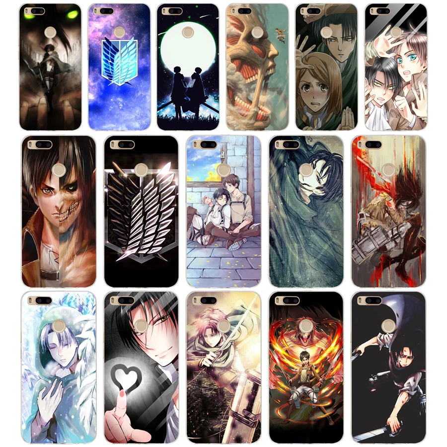 

6WE 16O Attack On Titan Anime Soft Silicone Tpu Cover phone Case for xiaomi redmi 4A 4X note 4 4x mi A1 A2 lite