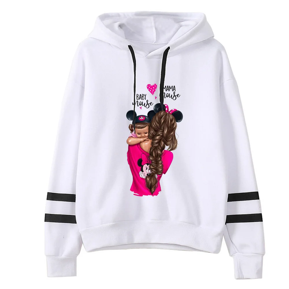  New 2019 Autumn Winter Women MOM mouse print Hoodies The twins baby mouse printed Hooded Tops print