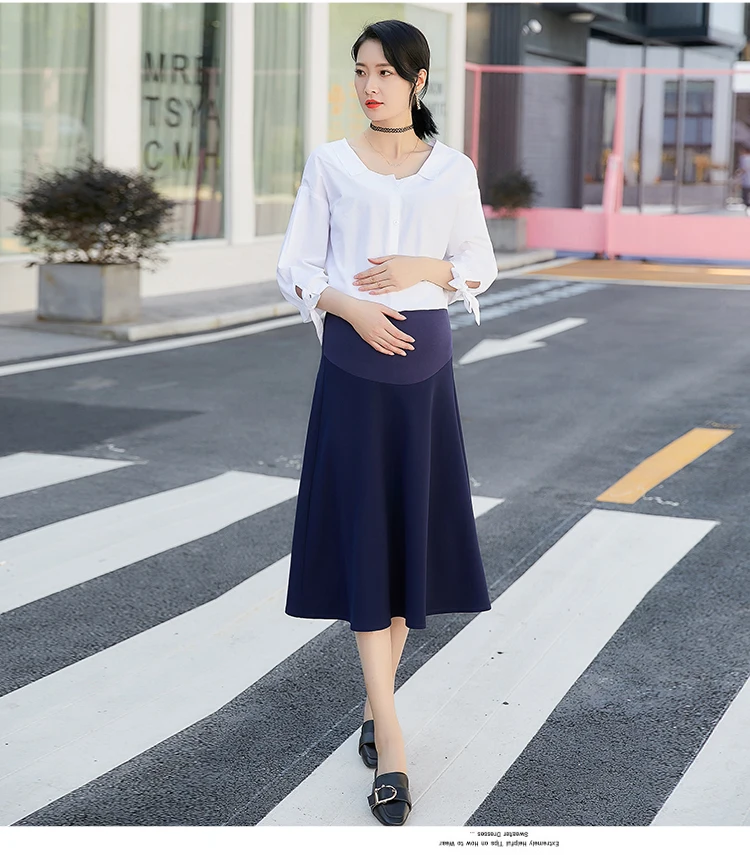 2019 Новая мода Корейская версия стрейч платье для беременных живот Лифт юбка платье