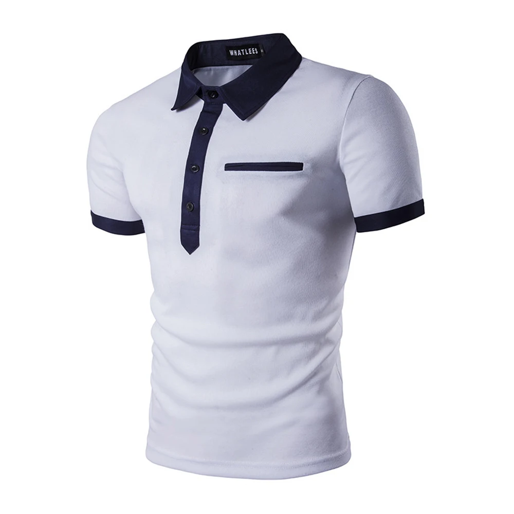 

Brand Clothing Summer Men's Polo Shirt Fashion Cowboy Stitching Short Sleeve Polo Shirt Slim Casual Camisa Polo Homme
