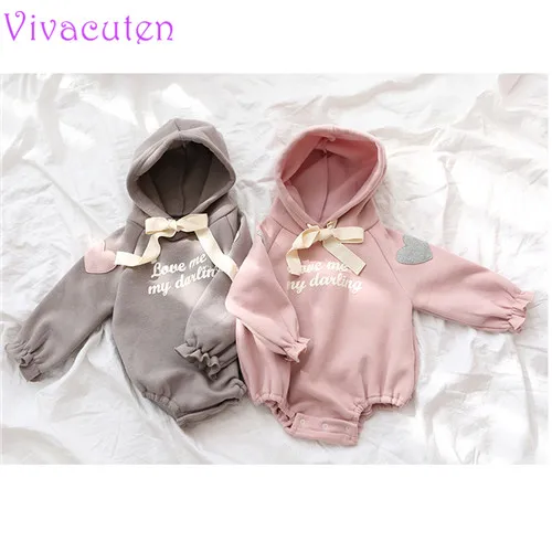 

2019 Korean Baby Bodysuit cotton letter printed Clothing Baby Girl Clothes Children Pink Bodysuit Babies Wear Baggy Sweater