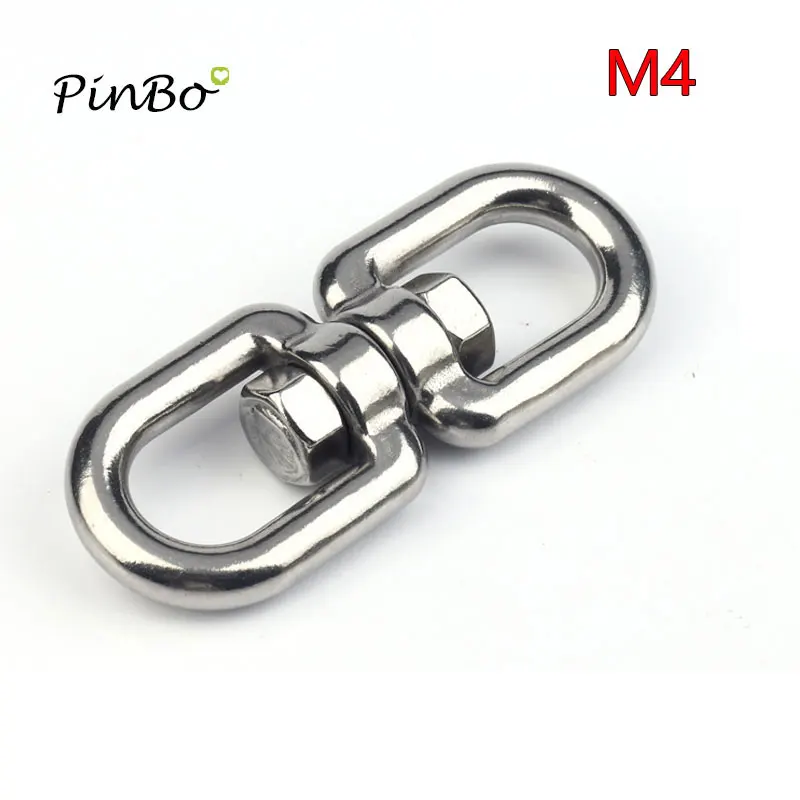 

20 pcs M4 Thickness 304 Stainless Steel Double End Eye Swivel Hook Shackle