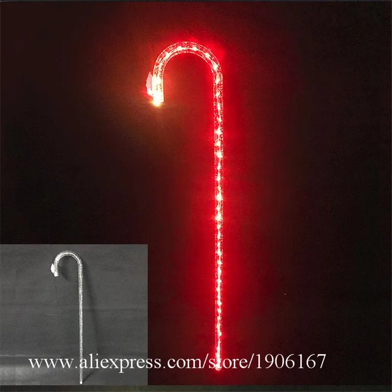 

Wholesale 3 Pcs Crystal LED Luminous Walking Stick Led Light Up Jazz Dance Crutch Nightclub Stage Show Performance Props
