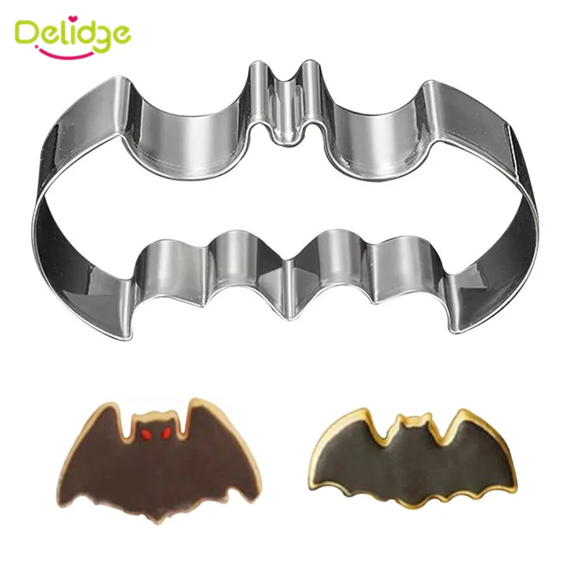 

3D Batman Shape Stainless Steel Cookie Cutter Batman Film Theme Mousse Ring Biscuit Mould Kitchen Baking Pastry tool Cake Mold