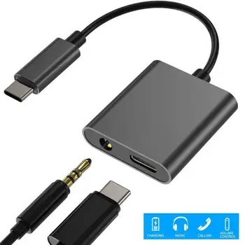 

2-in-1 Audio Charging Converter Type C to 3.5mm Earphone Jack Adapter PD3.0 Fast Charging For Samsung Huawei Xiaomi iPad Pro
