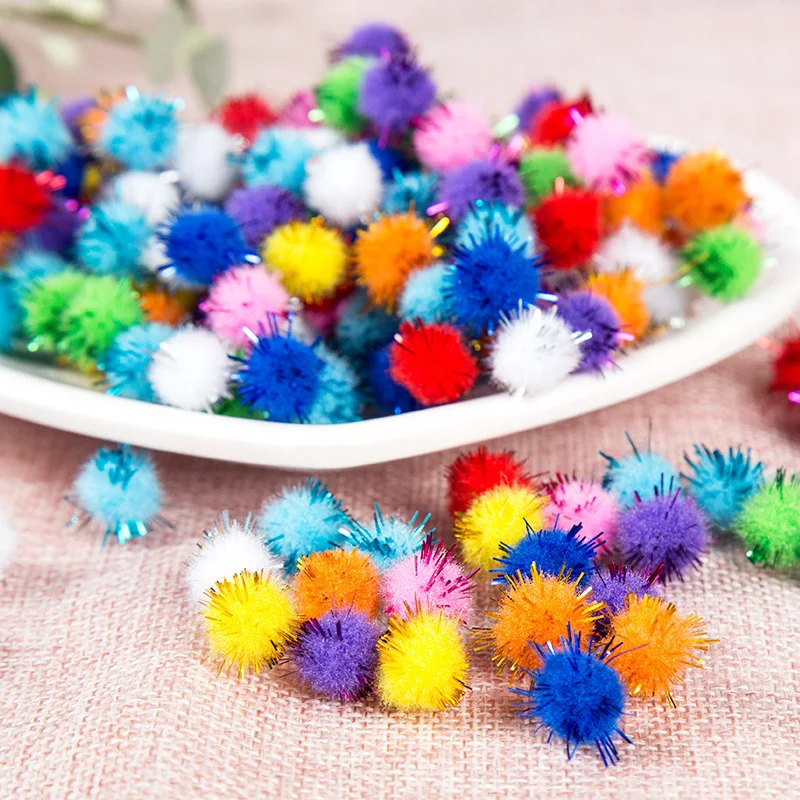 10/15/20/25/30mm Glitter Pompom Fluffy Plush Craft DIY Pom poms Ball Fur  Christmas Decoration Kids Toys Dolls Accessories J0705 - Price history &  Review, AliExpress Seller - Lucia Craft store