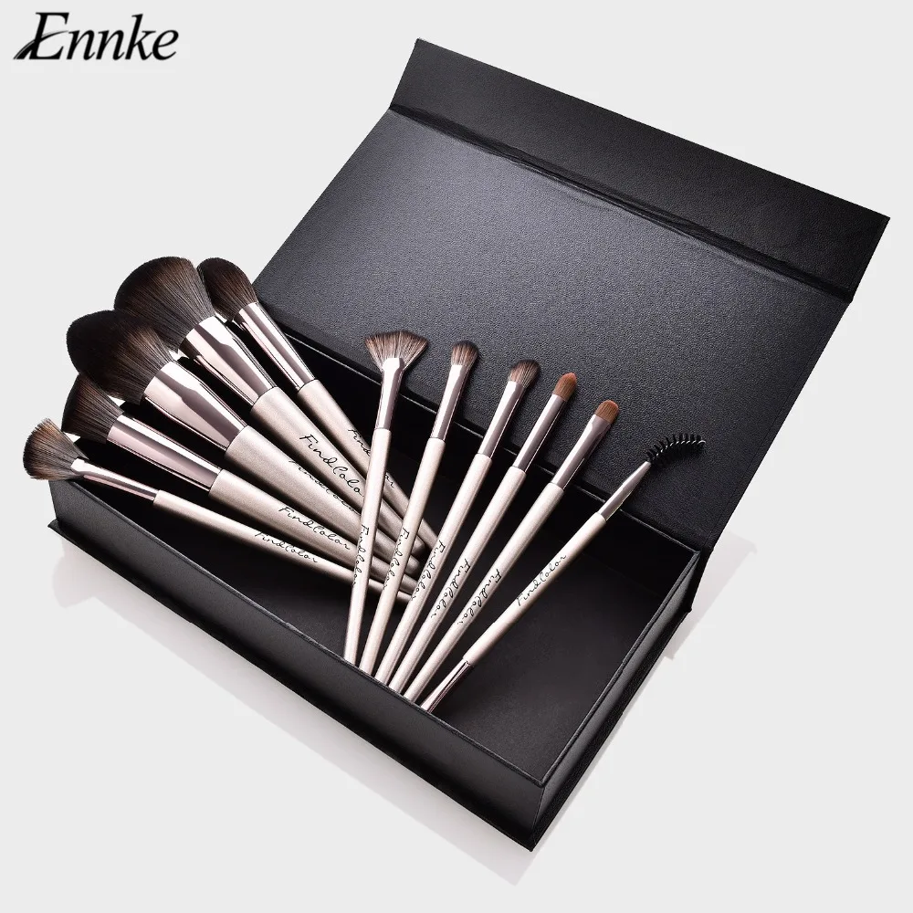 

ENNKE 11pcs professional makeup brushes foundation Blusher Eye Shadow Cosmetic Brushes Set Make up Toiletry Kit
