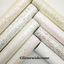 Glitterwishcome 21X29 см A4 размер винил для бантов белая блестящая кожа, плоская массивная блестящая кожаная ткань винил для бантов, GM100A