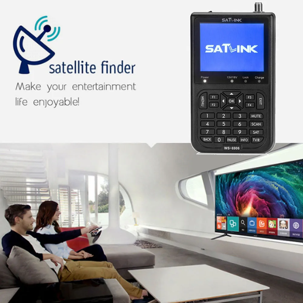 SATXTREM Satlink WS 6906 satellite finder 3.5" DVB S FTA 6906 digital ...