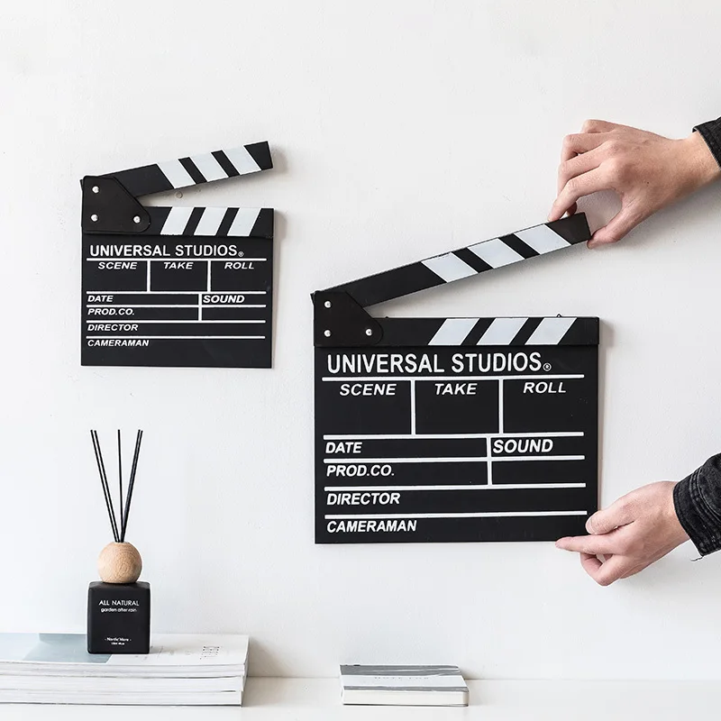 Nordic decorative ornaments black and white Clapboard film clapper director playing board photo studio shooting props bedroom | Дом и сад