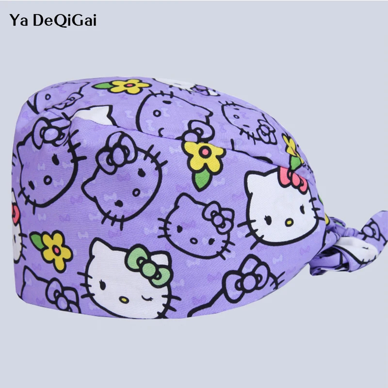

2019 high quality new Operating room hat and surgical cap for men and women Breathable cotton pet doctor nurse hats Medical caps