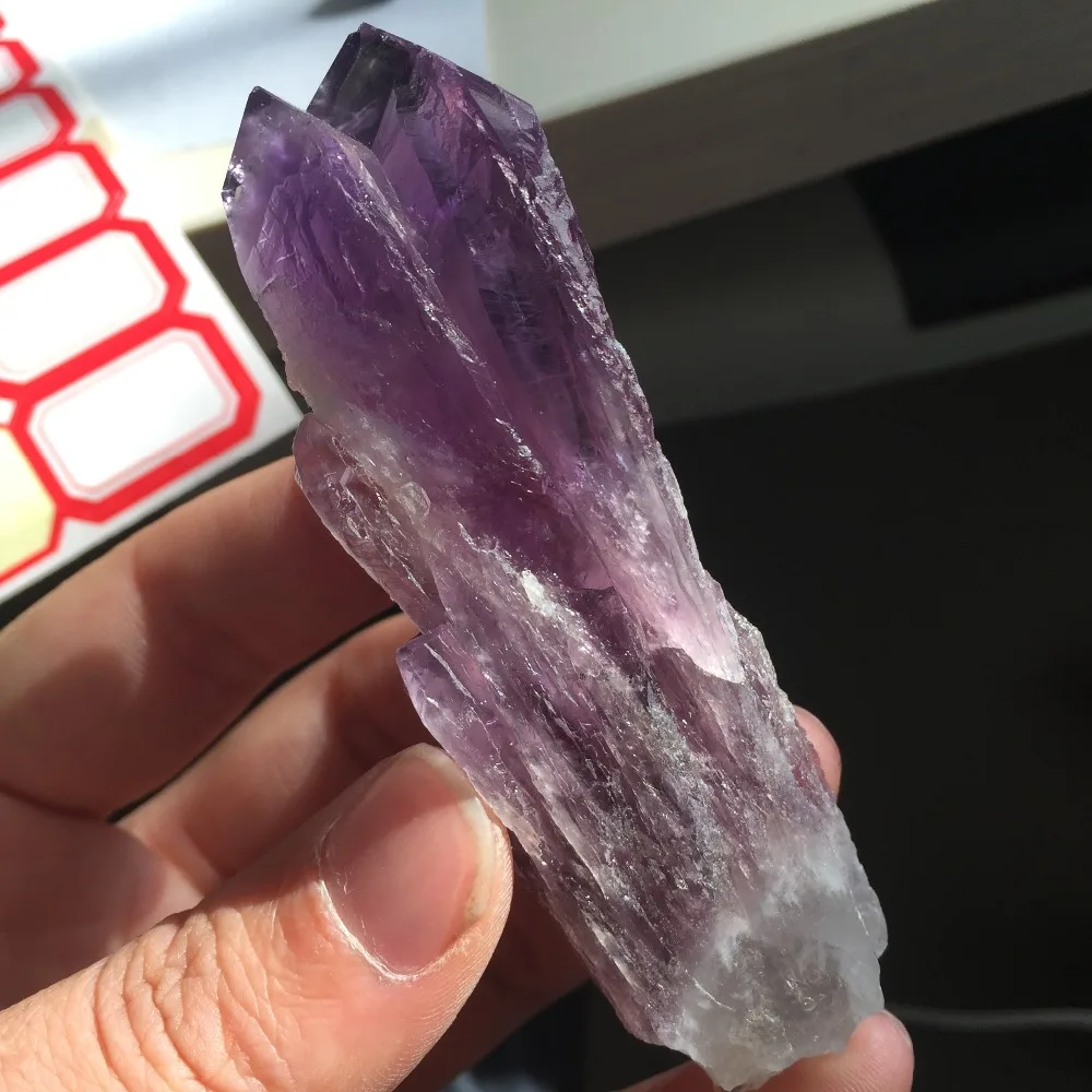 Целебный Камень reiki палочка 67 г чистый и прозрачный Аметист скелетная