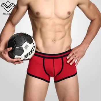 

Wechery 4PCS Cotton Brifes for Men Striped Boxer Elastic Underpants Mens Fashion Fit Black Red White Navy Panties Wholesale
