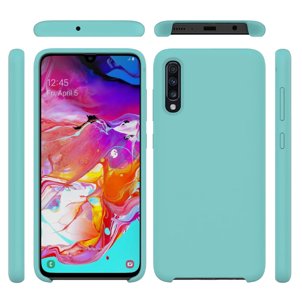 

A70 Liquid Silicone Soft Rubber Gel Shockproof TPU Phone Back Cover case for Samsung Galaxy A8 A9 2018 A8+ 2018 A9 Star Pro A9s