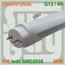 10pcs/lot free shipping LED tube T8 lamp 20W 1200mm 1.2M 120cm 4FT SMD2835 compatible with inductive ballast remove starter