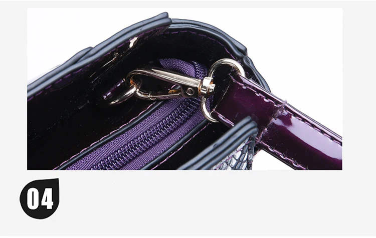 Роскошные сумки женские дизайнерские сумки из лакированной кожи Змеиный Топ-ручка сумки для женщин Пряжка через плечо Сумочка набор