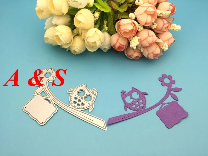  S08 METAL CUTTING DIES OWL Flower Frame Scrapbook card invitation paper craft party decor embossing - 32846382049