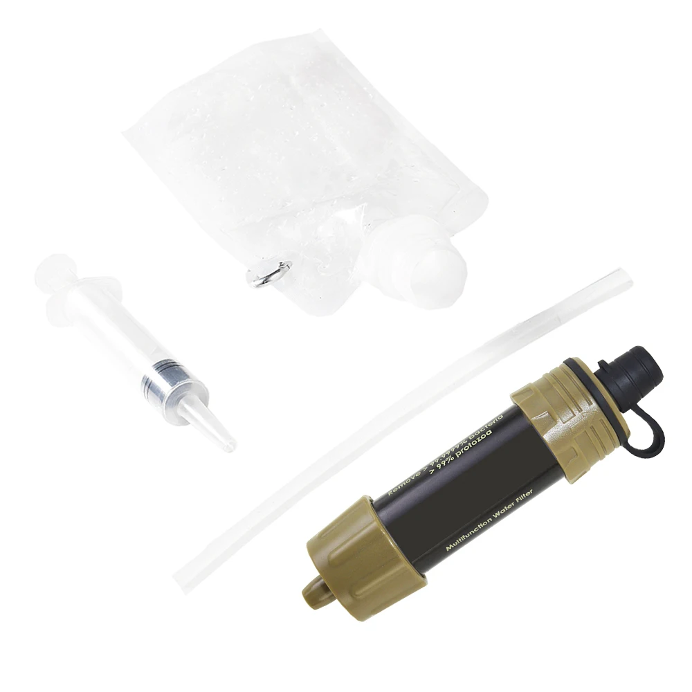 Outdoor Water Filtration System Water Purifier Water Filter Straw Emergency Life Survival Camping Traveling Backpacking Outdoor Water Filtration System Water Purifier Water Filter Straw Emergency Life Survival Camping Traveling Backpacking
