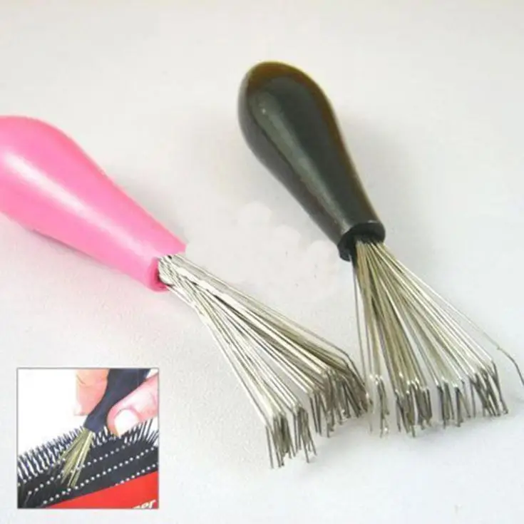 

1pcs Comb Hair Brush Cleaner Cleaning Remover Embedded Plastic Handle Tool Hair Brush Cleaner