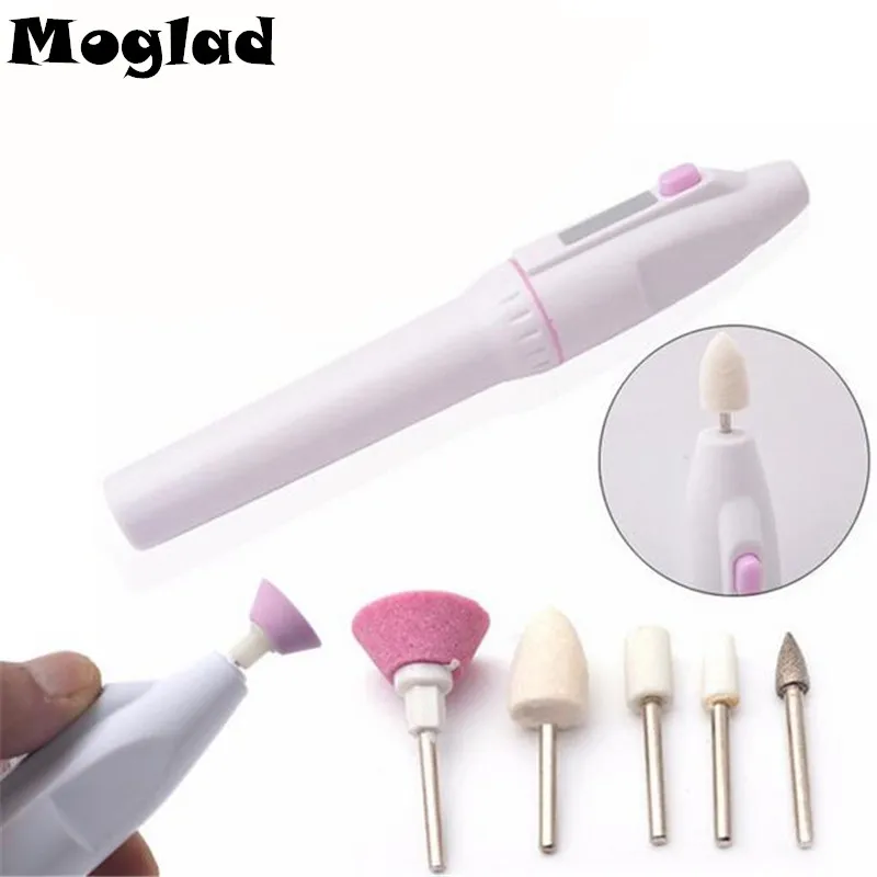 5 Bits Electric Nail File Drill Kit Tips Manicure Toenail Pedicure