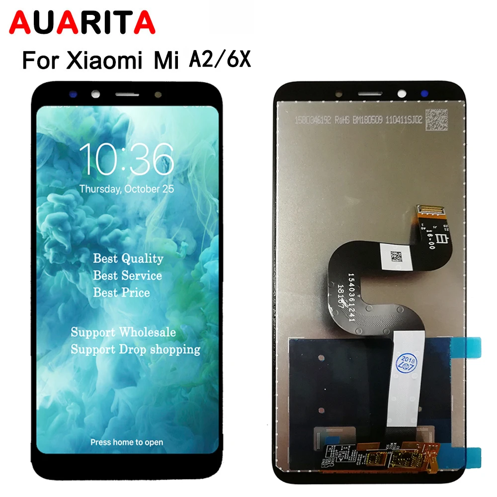 ЖК дисплей 5 99 &quotдля XiaoMi MIA2 MI 6X A2 сенсорная панель дигитайзер со стеклянным