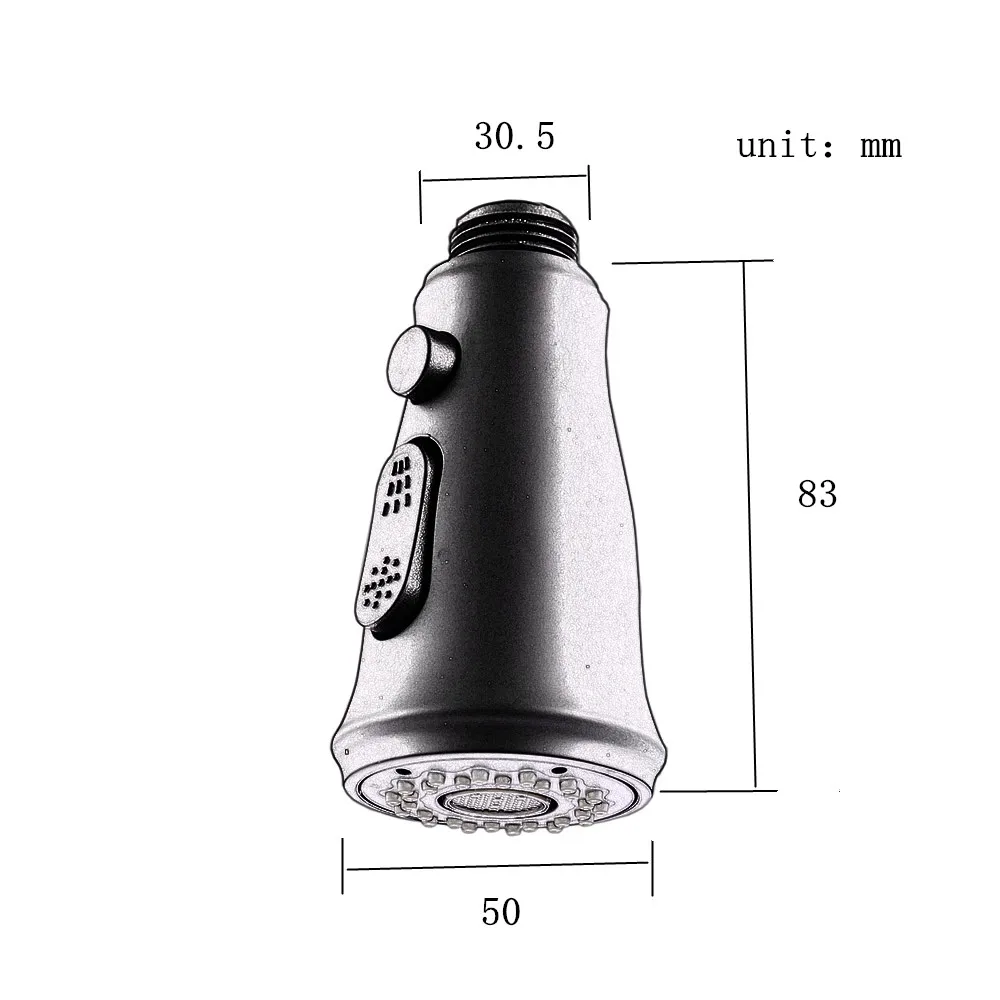 Матовый черный кухонный выдвижной распылитель кран запасная часть спрей душевая головка