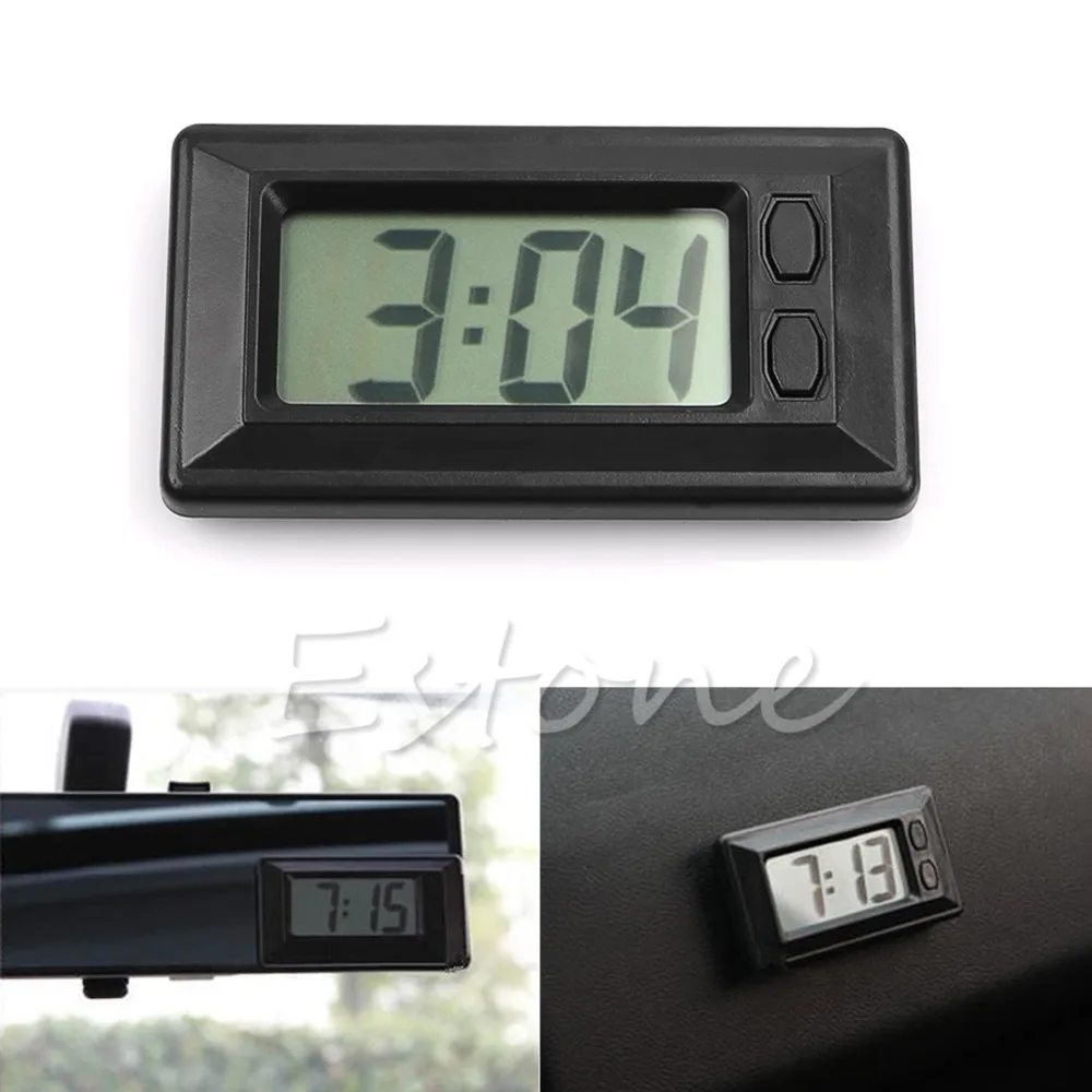 New Universal Black Digital Clock For Car-Truck-Bike-Scooter Interior Dash