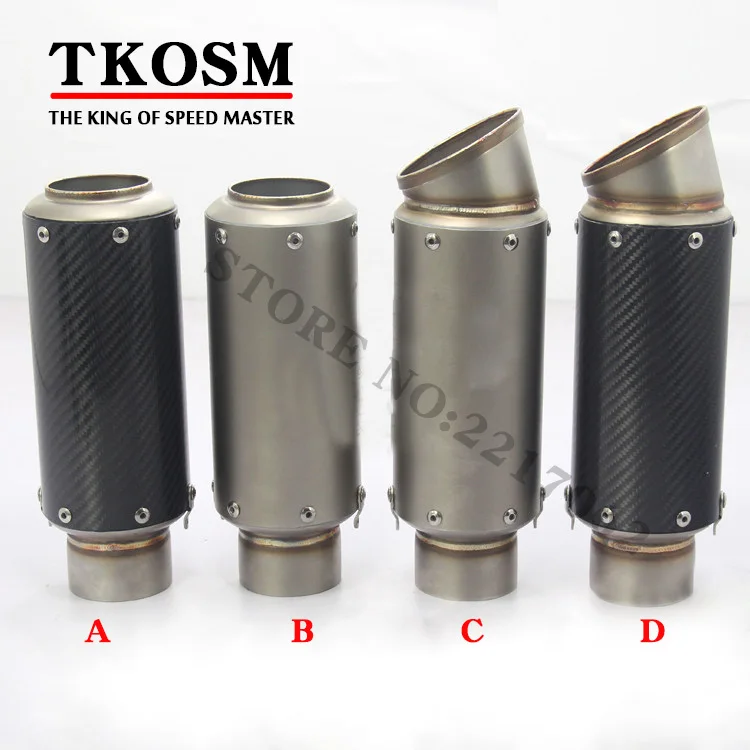 2016 New Model High Quality Titanium Alloy Id 60 Mm Universal Motorcycle Exhaust Pipe Muffler