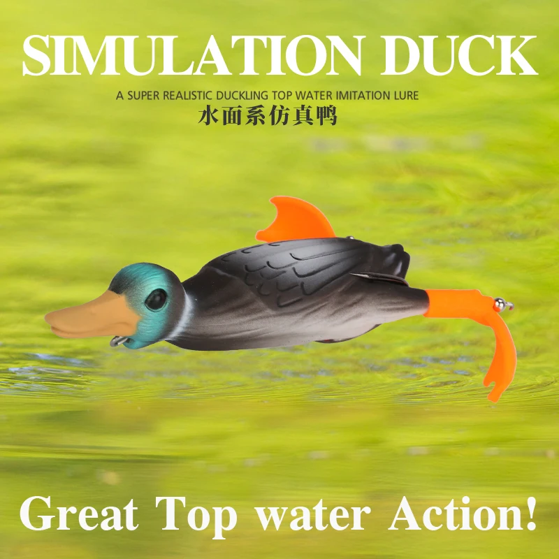 

TSURINOYA NEW Top Water DUCK Frog Fishing Lure 18.5g 10cm 3D Eyes Simulation Floating Artificial Baits Bass Snakehead 1pcs