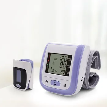 

Wrist Medical Digital Blood Pressure Monitor Sphygmomanometer Finger Pulse Oximeter SpO2 Saturation Meter Family Health
