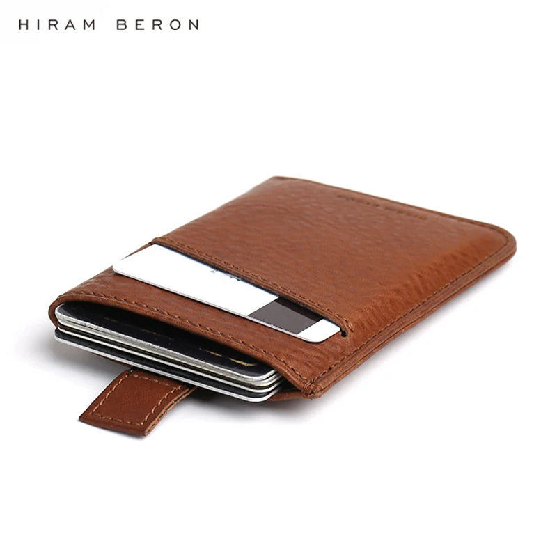 Кошелек Hiram Beron мужской тонкий бумажник из кожи под заказ защита для карт rfid