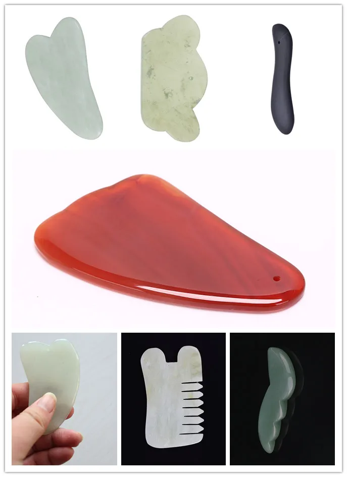 NEW Natural Jade Stone Guasha Board Massage Tool SPA Therapy guasha Massager Antistress Body Care Scraping Board