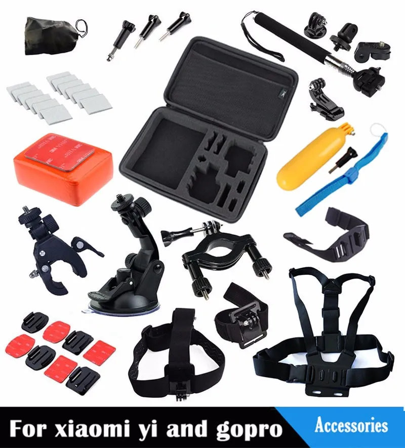 Gopro аксессуары комплект крепление для SJ4000 go pro hero 4 3 + 2 Black Edition SJCAM SJ5000 камера случае